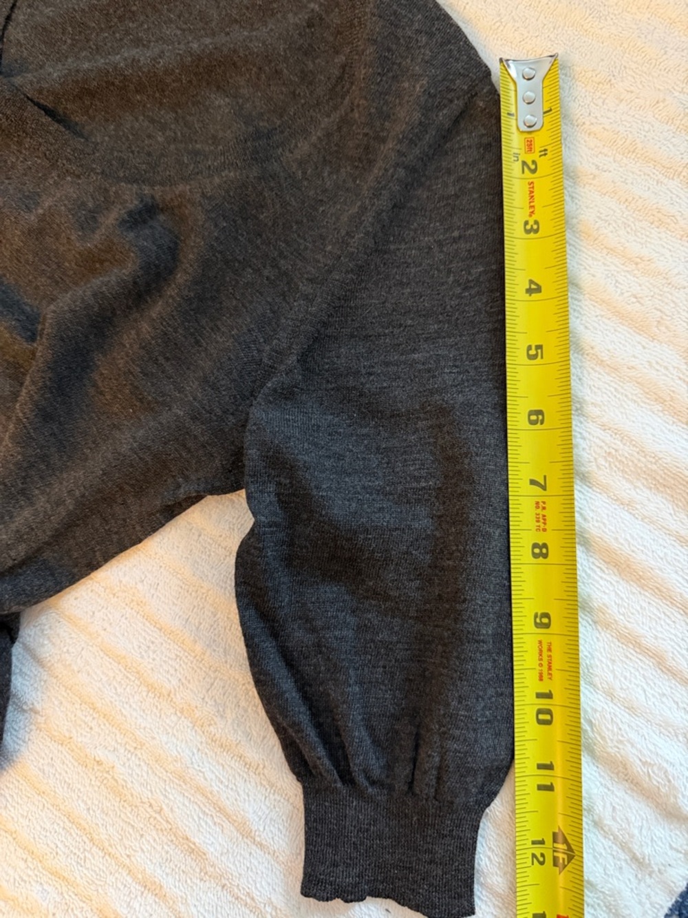 Yves Saint Laurent Charcoal Scoop Neck Pullover - Picture 2 of 4